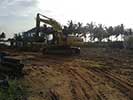 demolished steel building